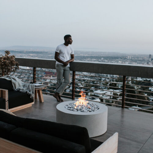 Belmont Lightweight Concrete Fire Pits · Manufacturer view 1
