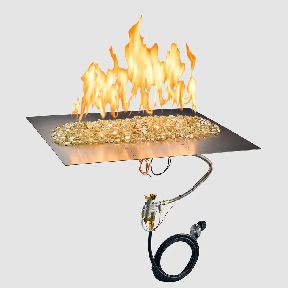 Crystal Fire Plus Linear Gas Burner Insert and Plate Kit