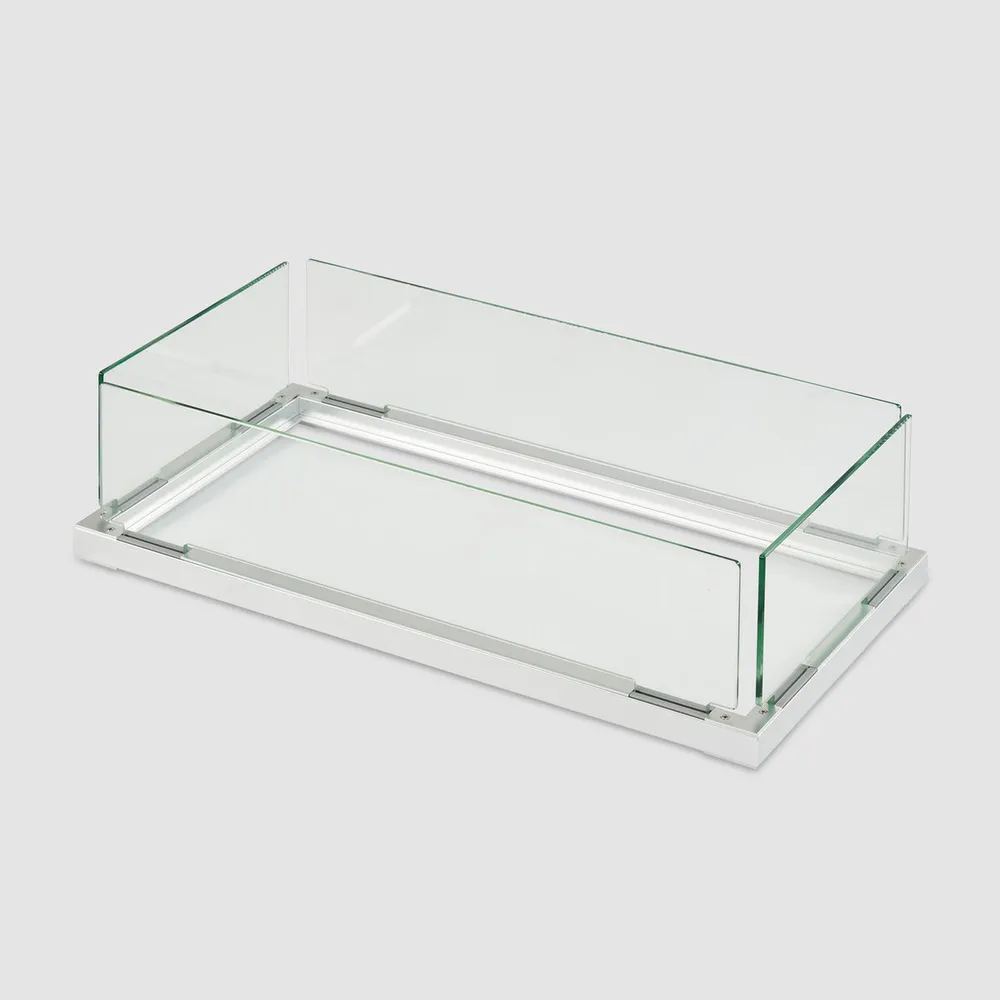 Rectangular Folding Glass Wind Guard