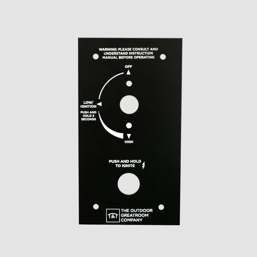 Crystal Fire Plus Control Panel - 6.38" x 3.5"