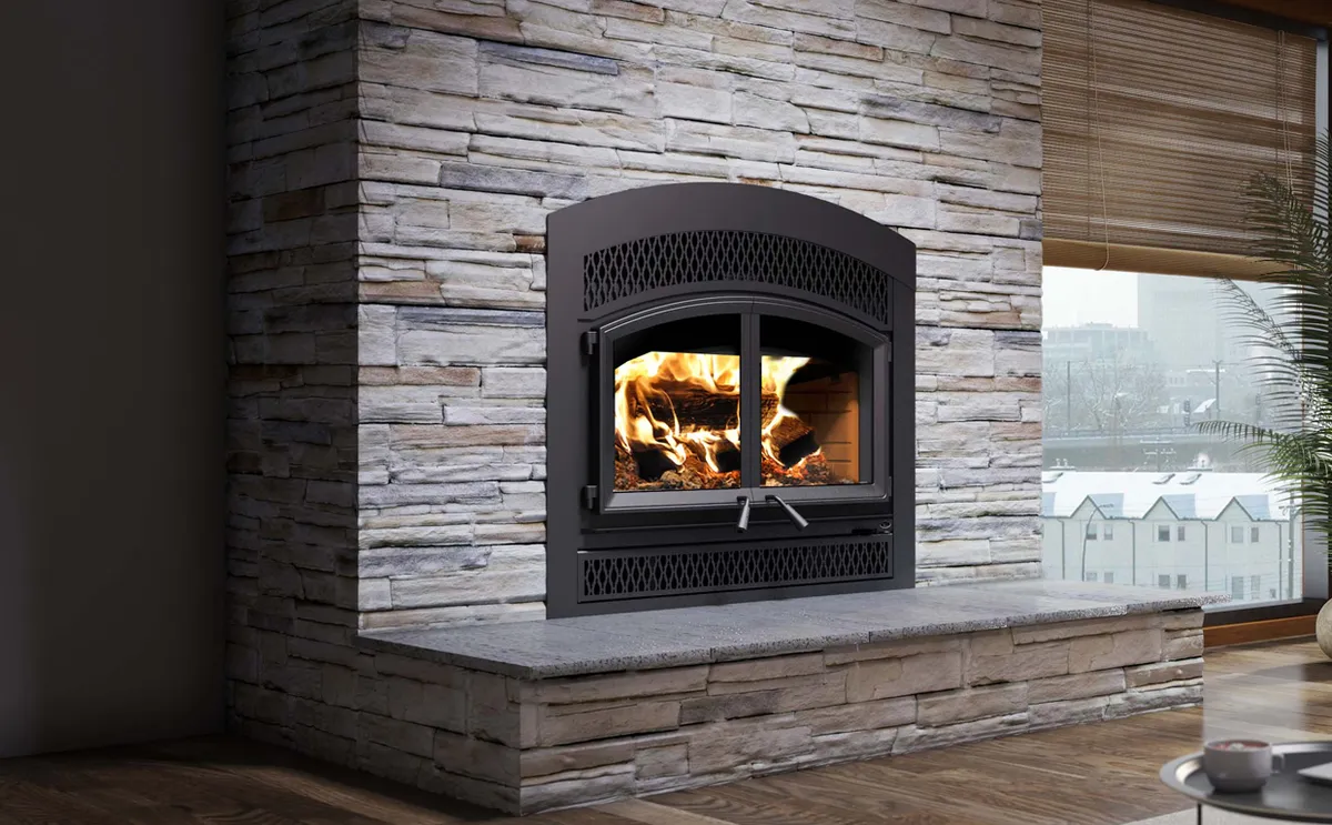 WATERLOO - ARCHED FACEPLATE WOOD FIREPLACE