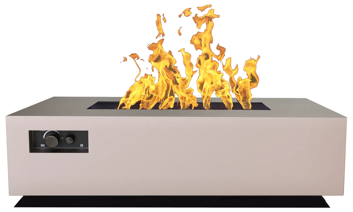 Fire Tables — AON™ Rectangular Fire Table R60, Sand Pebble finish, 180,000 BTU CROSSFIRE® burner