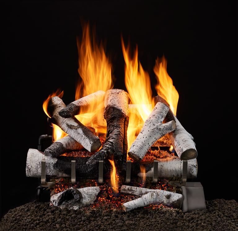 Outdoor Grand Birch Gas Log Set