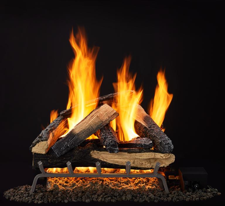 Outdoor Kindled Stack Gas Log Set