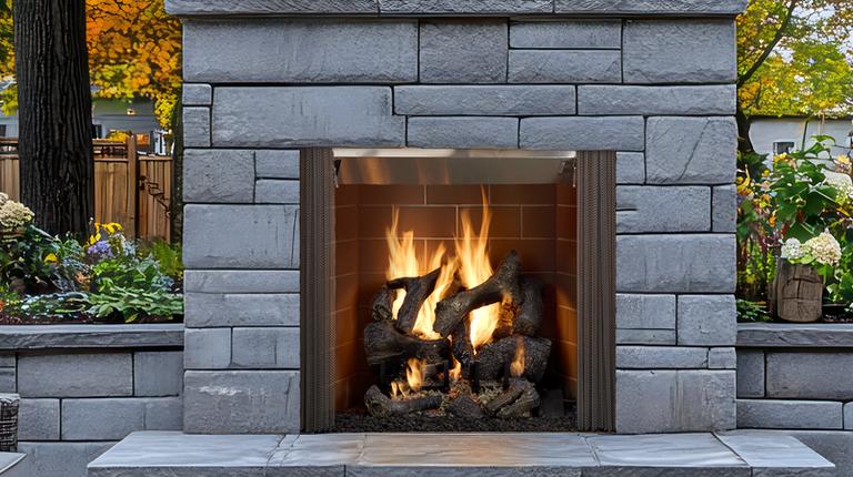 Castlewood Outdoor Open Wood Fireplace
